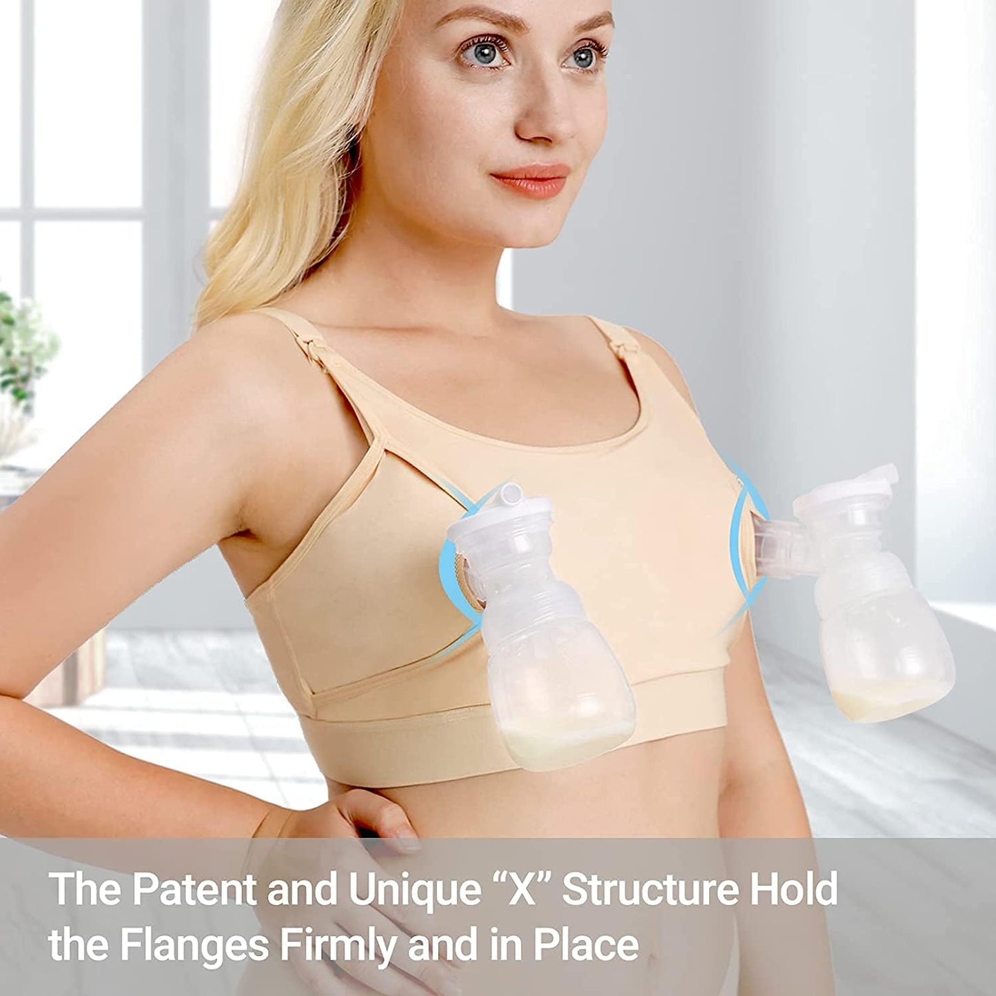 Momcozy Hands Free Nursing Bra Pump Bra for Breastfeeding Adjustable Breast Pumps and Nursing Bra Soft and Elastic Fabric Suitable for Lansinoh Philips Avent Breast Pumps - Baby Bliss